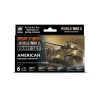 VLJ70203 - WWII American Armour & Infantry Model Color Paint Set, 1/2 fl. oz. bottles, 6 Colors