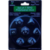 06406 7 Cube Polyhedral Translucent Black