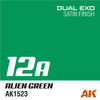 AKI1523 Dual Exo 12A Alien Green Acrylic Paint 60ml Bottle at MRS Hobby Shop, Sandy Utah, 84070