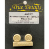 TDT48077 1/48 Messerschmitt Me-110C/D Wheel Set 2 main Wheels, smooth tread