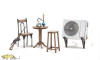 MGKSPS36 Middle Eastern Street Set : Table, Chair, Air Conditioner, Teapot, Hookah, Tabuk Siper Rifle 1/35