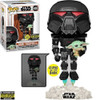 FU66TC58286EE Star Wars: The Mandalorian Dark Trooper with Grogu Glow-in-the-Dark Pop! Vinyl Figure - Entertainment Earth Exclusive