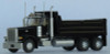 TWX47971 N Peterbilt 379 Dump Truck - Assembled -- Black
