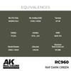 AKIRC960 AK Interactive Real Colors RAF Dark Green 17 ml.