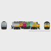 RPI580018 GMD F40PH-2D - N scale Standard DC -- VIA Rail Canada #6406 (Kool Aid Scheme, gray, yellow, green, magenta, orange
