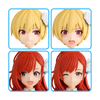 BAN2815173 Bandai 30MS Option Hair Style & Face Parts Set (Juri Saijo/Natsuha Arisugawa)