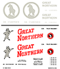 HO Boxcar Decal Dry Transfer Great Northern Boxcars Modern General Freight HO Scale (D)