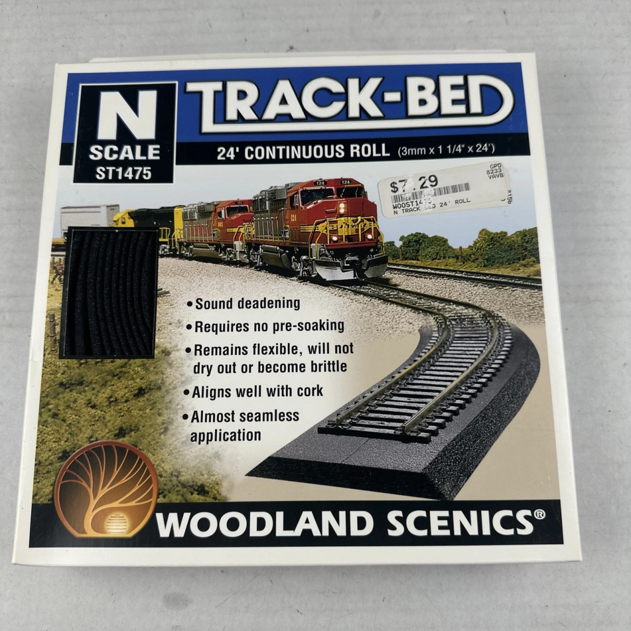ST1462 N Track-Bed Roadbed Material -- Bulk Pack of 36 - Standard Track Profile