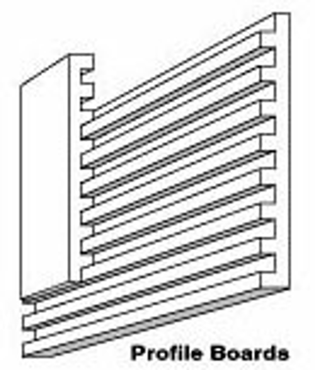 WOOST1419  8"x 24" Profile Boards w/Connectors (2)