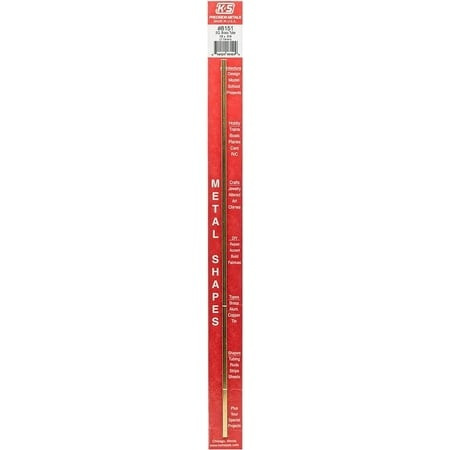 KNS8129 Round Brass Tube: 3/16" OD x 0.014" Wall x 12" Long (1 Piece)