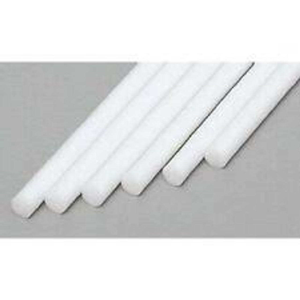 EVG213 Round Rod .100 (2.5MM) OD WHITE POLYSTYRENE