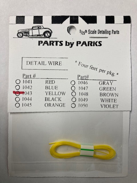PBP1043  Yellow 4 ft. Detail Plug Wire 1/25