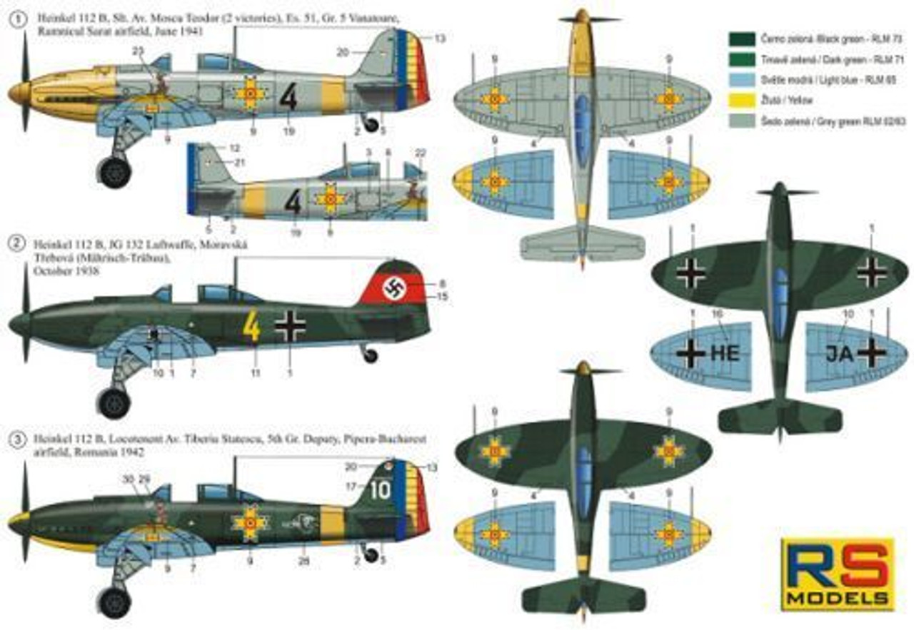 92138 Heinkel 112B WWII Fighter 1/72