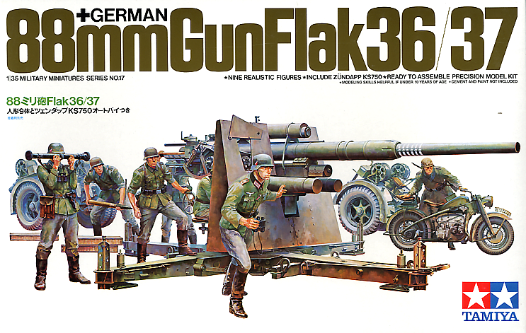 TAM35017 Tamiya German 88Mm Gun Flak 36/37