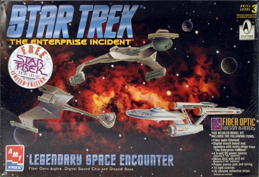 Star Trek 1:2200 Legendary Space Encounter Enterprise + D7 Klingon BC