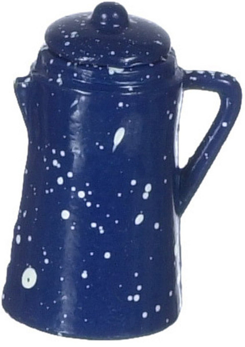 BLUE SPATTERWARE PITCHER