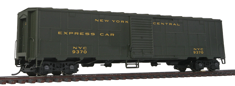 50' NYC-Style Express Boxcar (Converted Troop Sleeper) - Ready To Run -- New York Central #9370 (Pullman Green)