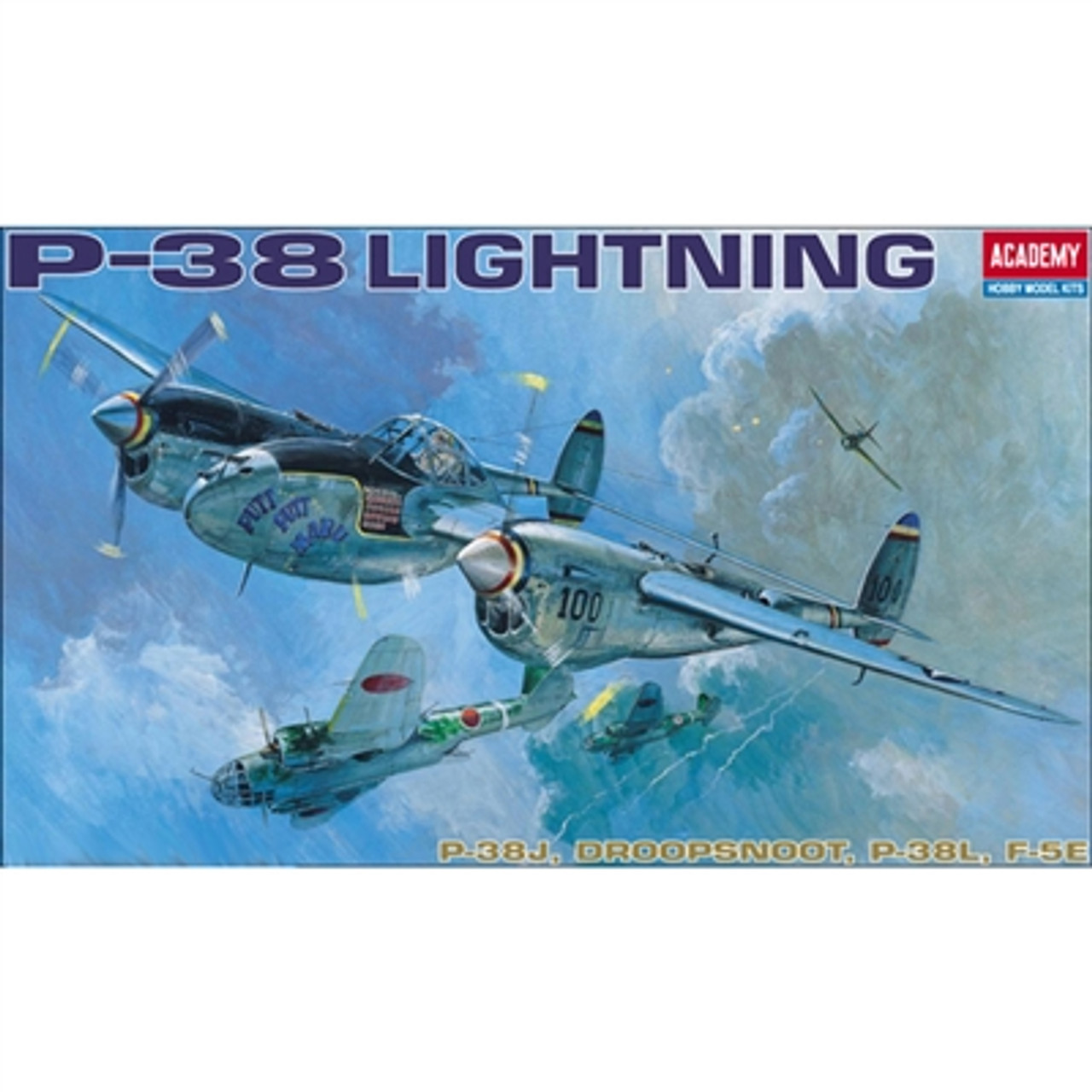Academy 12282 P-38J/L/F-5E aircraft plastic model kit