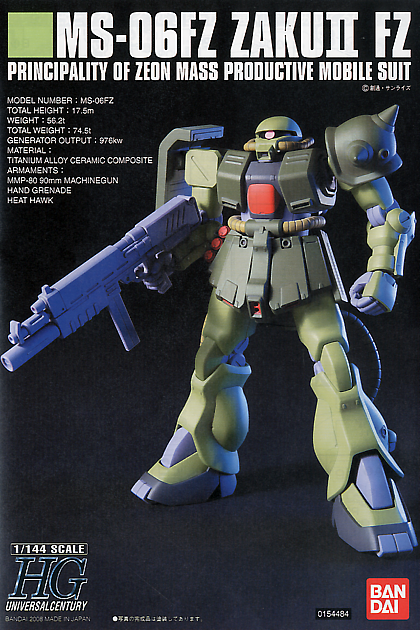 BAN2029266 Bandai HGUC #87 1/144 MS-06FZ Zaku II FZ "Gundam 0080"
