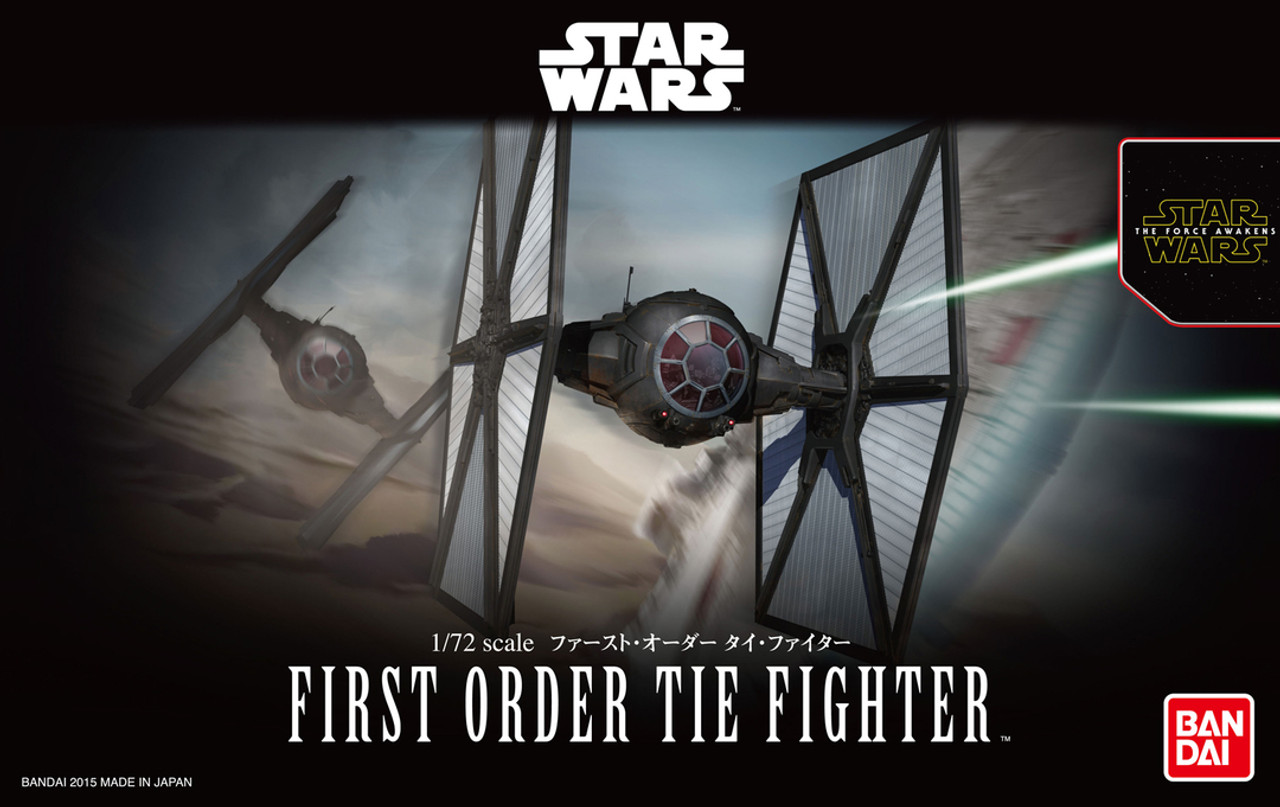 BAN203218 First Order Tie Fighter "Star Wars: The Force Awakens", Bandai Star Wars 1/72 Plastic Model