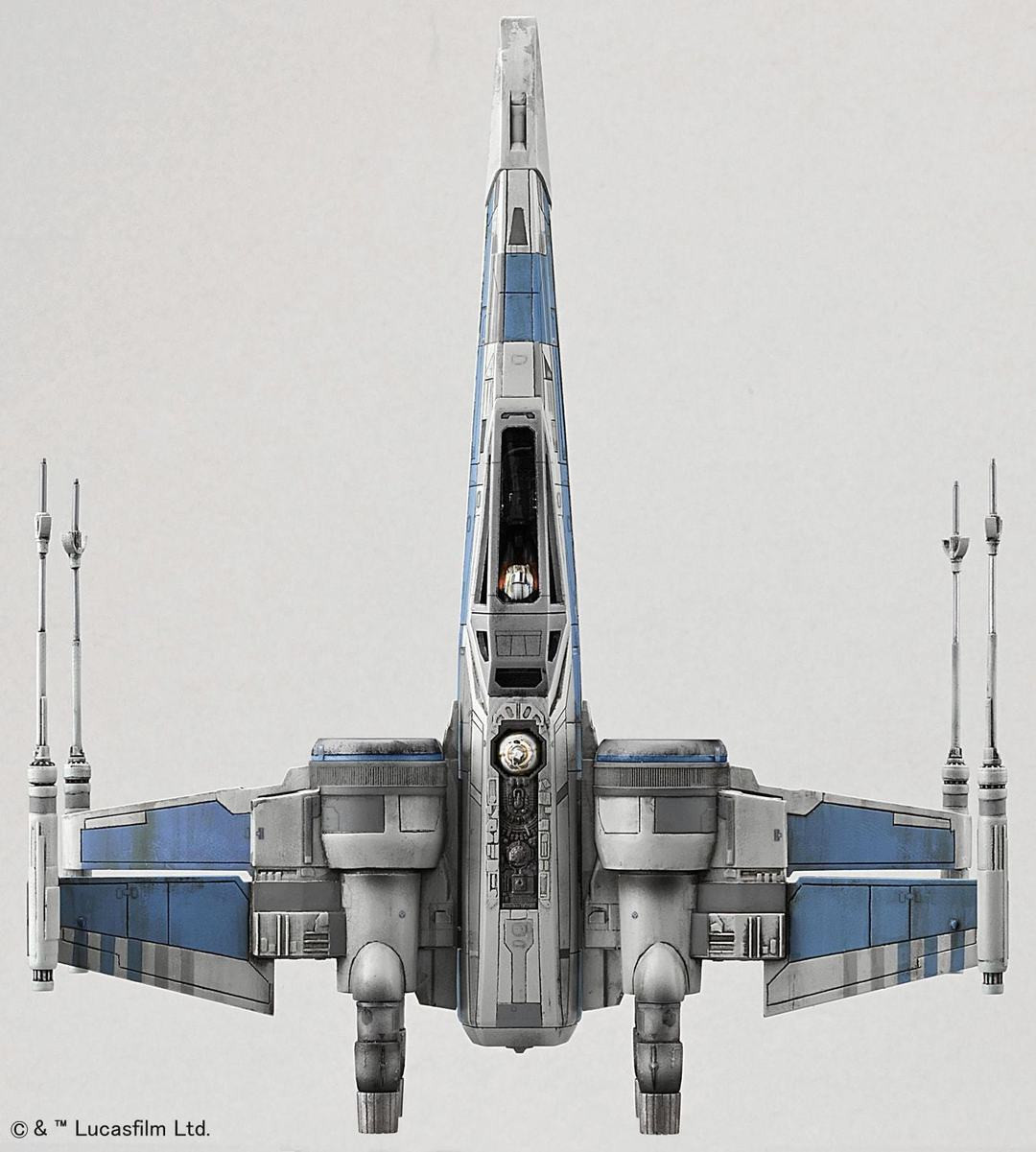 BAN202289 Resistance X-Wing Star Fighter "Star Wars: The Force Awakens", Bandai Star Wars 1/72 Plastic Model