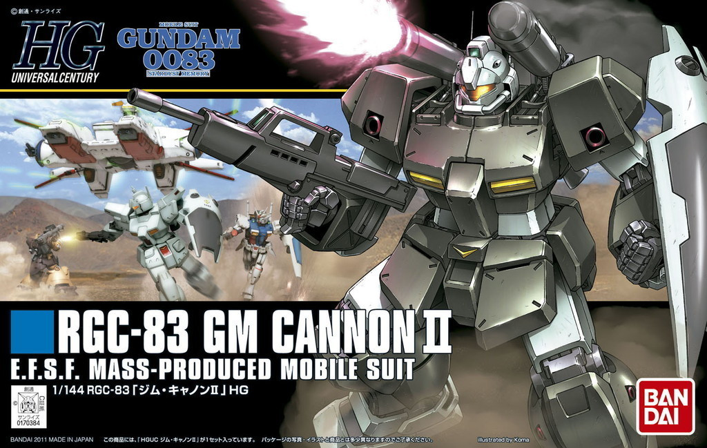 BAN2135390 Bandai HGUC #125 1/144 GM Cannon II "Gundam 0083"