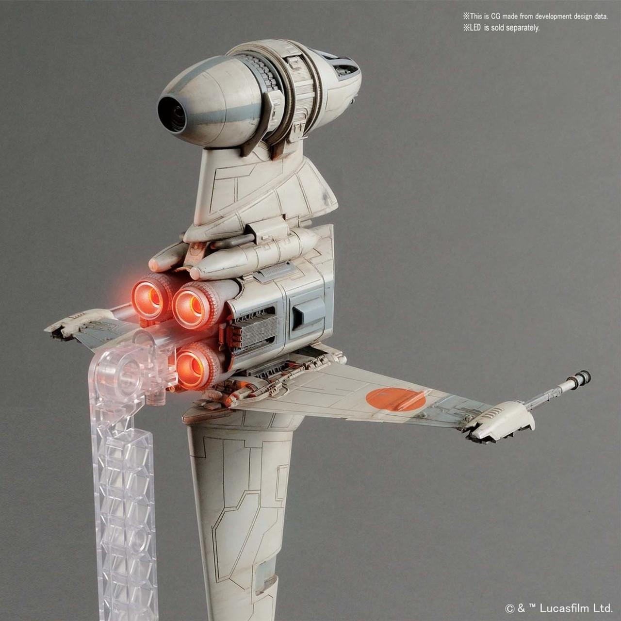 BAN230456  B-Wing Starfighter "Star Wars", Bandai Star Wars 1/72 Plastic Model