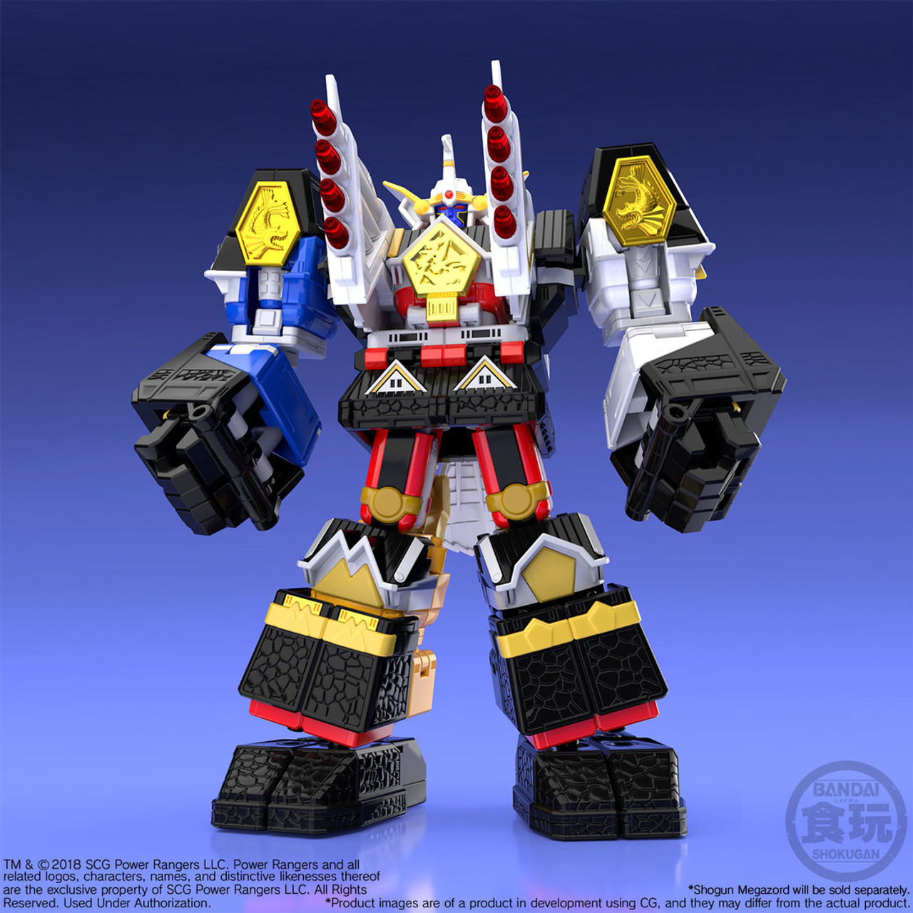 25093 Ninja Megazord & White Ninja Falconzord Set "Mighty Morphin Alien Rangers", Bandai Super Mini Pla