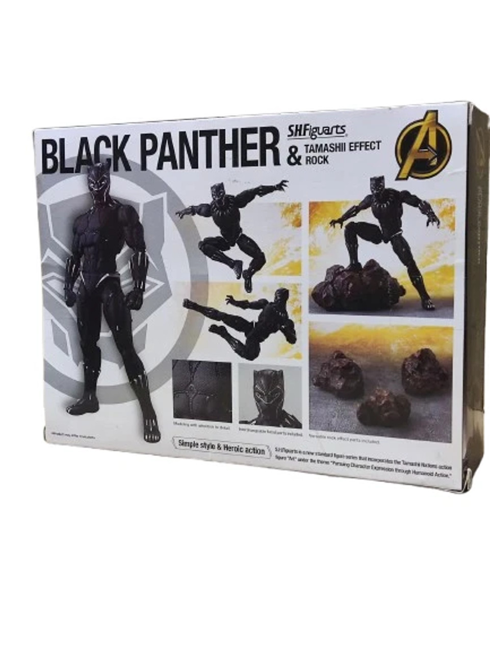 (D) BAS55066 Black Panther & Tamashii Effect Rock "Avengers: Infinity War", Bandai S.H.Figuarts