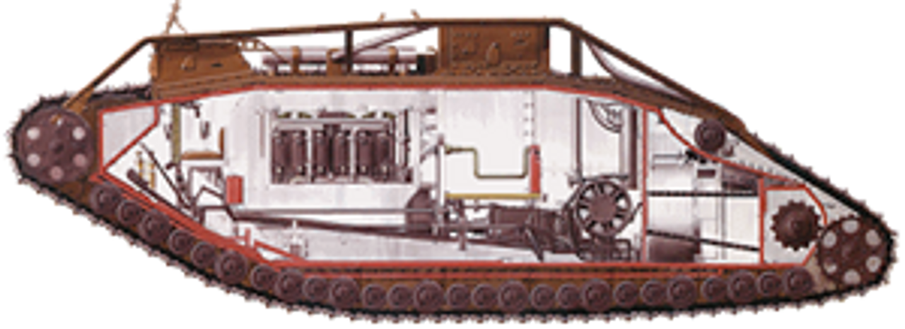 TS020 British Heavy Mk. V Male Tank 1/35 TS020 British Heavy Mk. V Male Tank 1/35