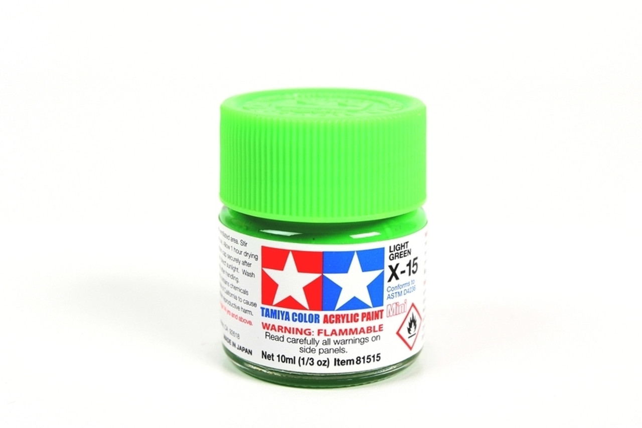 Tamiya 81515 Acrylic Mini X15  Light Green model paint 10 ml bottle