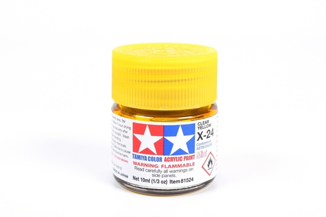 Tamiya 81524 Acrylic Mini X24 Clear Yellow model paint 10 ml