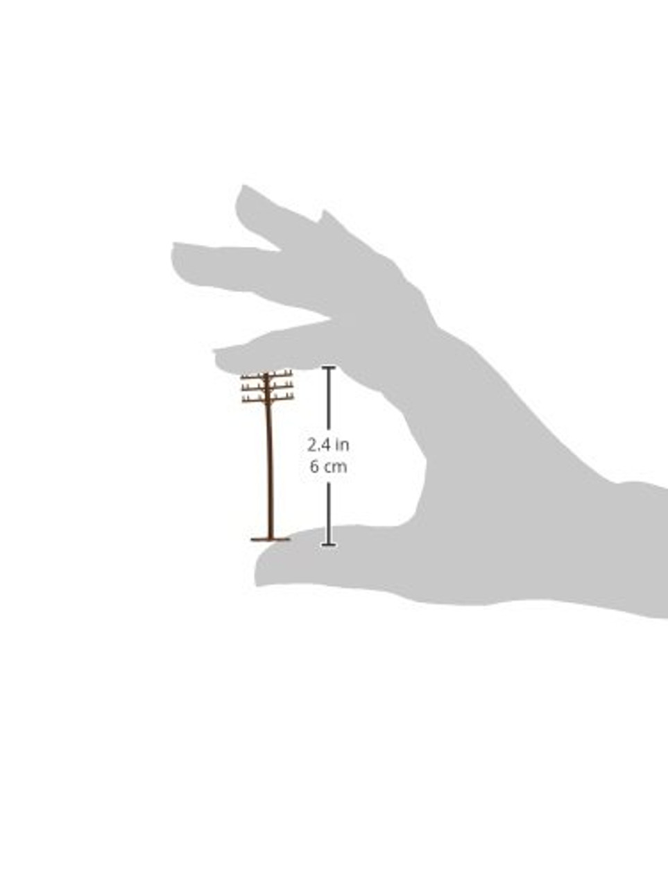 BAC42506 N scale Telephone Poles (12)
