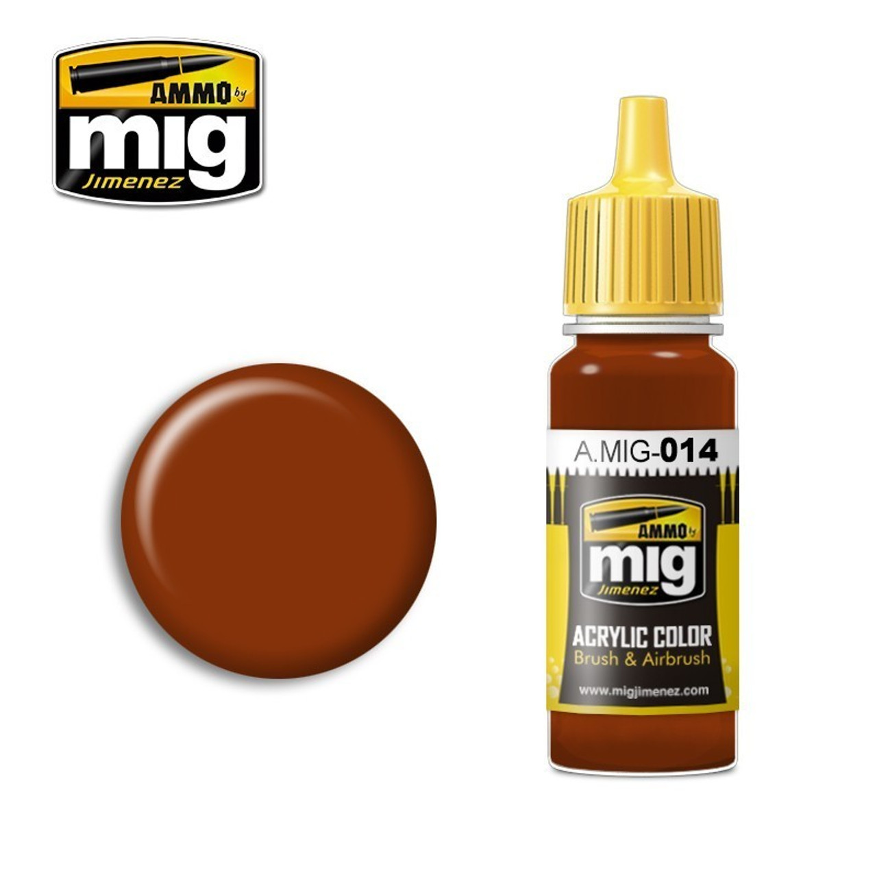 AMM0014 AMMO by Mig Acrylic Color - RAL8012 Rotbraun (17ml bottle)