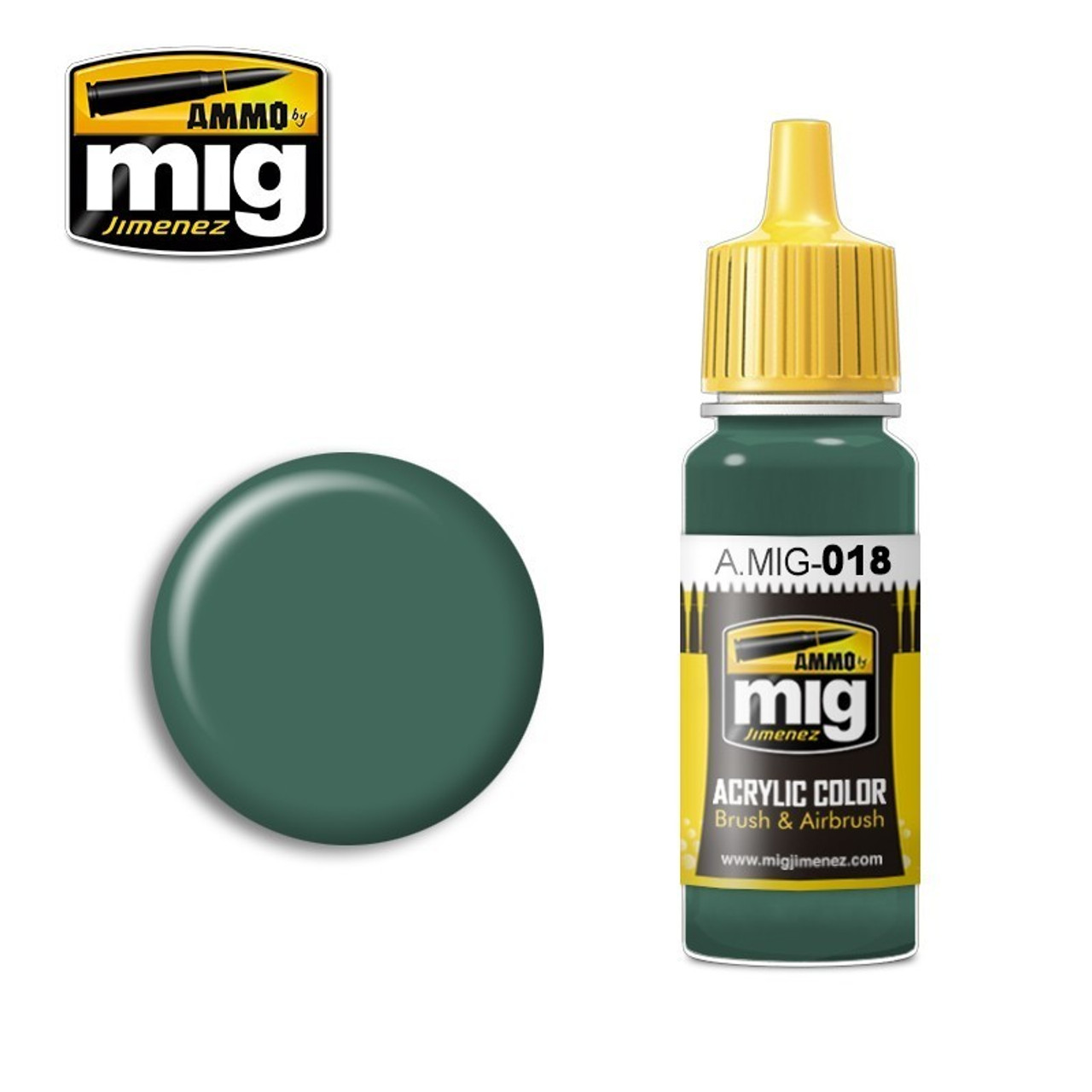 AMM0018 AMMO by Mig Acrylic Color - Waffen SS-Polizei Grun (17ml bottle)