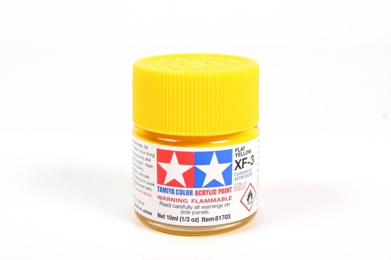 Tamiya 81703  Acrylic Mini XF3 Flat Yellow model paint 10 ml bottle