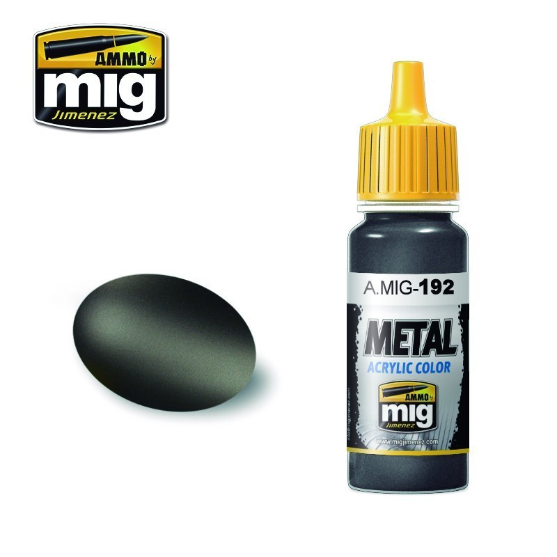 AMM0192 AMMO by Mig Metal Acrylic Color - Polished Metal (17ml bottle)