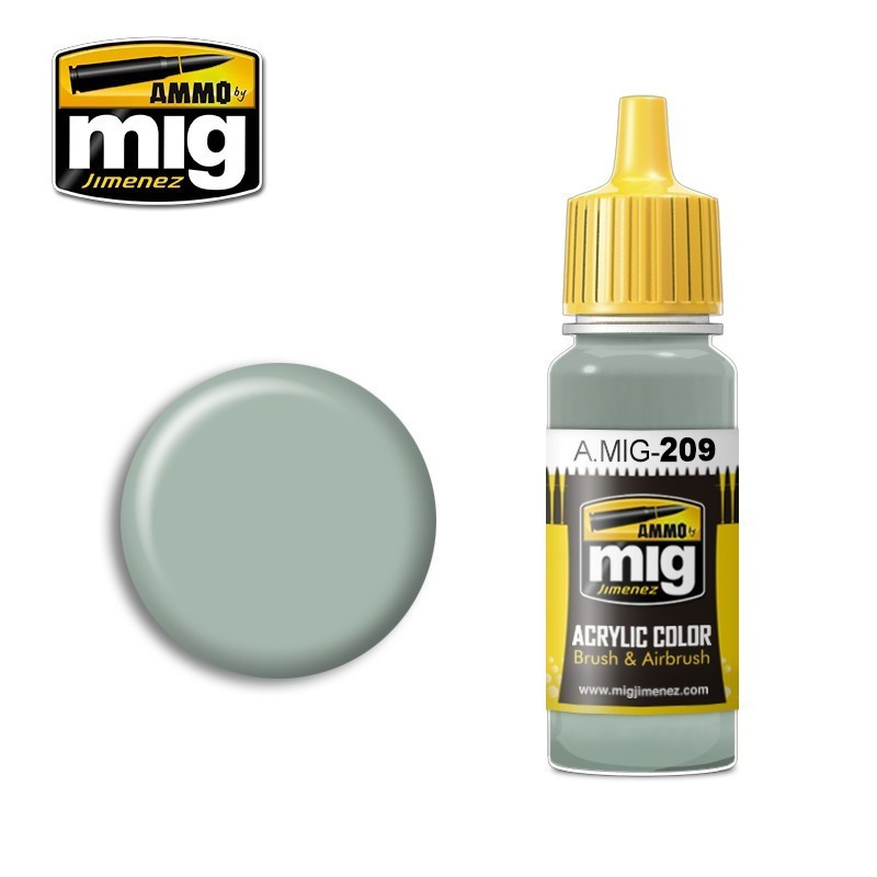 AMM0209 AMMO by Mig Acrylic Color - FS36495 Light Gray (17ml bottle)