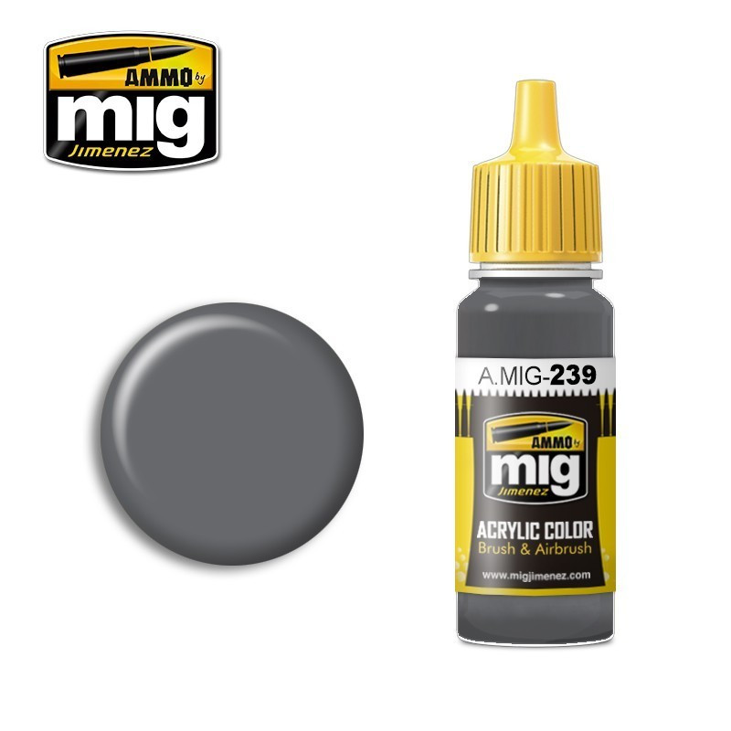 AMM0239 AMMO by Mig Acrylic Color - FS36122 Neutral Gray (17ml bottle)