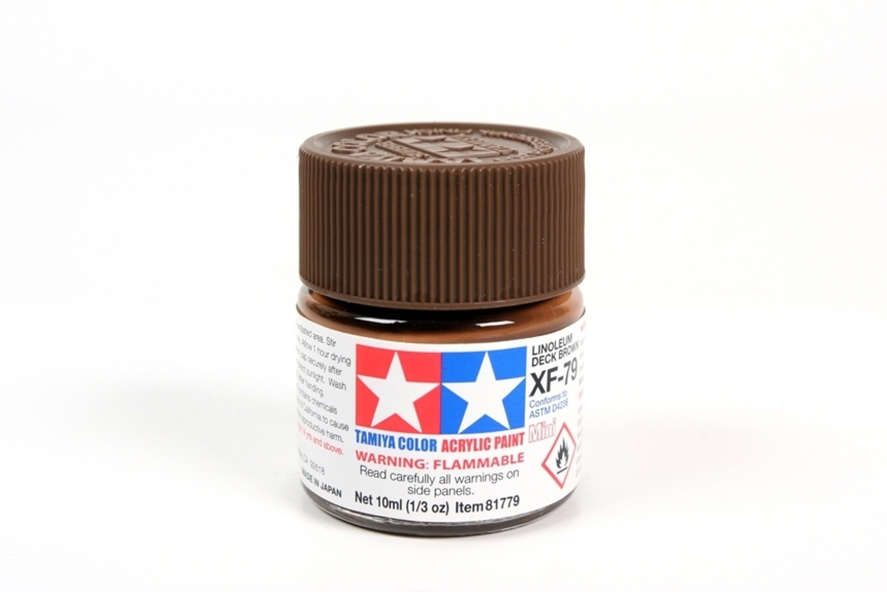 Tamiya 81779  Acrylic Mini XF79  Linoleum Deck Brown model paint 10 ml bottle