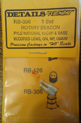 (SO) DETW306 HO Scale Rotary Beacon w/Cored Lens -- Pyle National w/Cap & Base