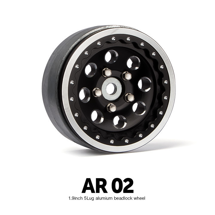 70364 AR02 1.9 Inch 5 Lug Aluminum beadlock wheels (2)