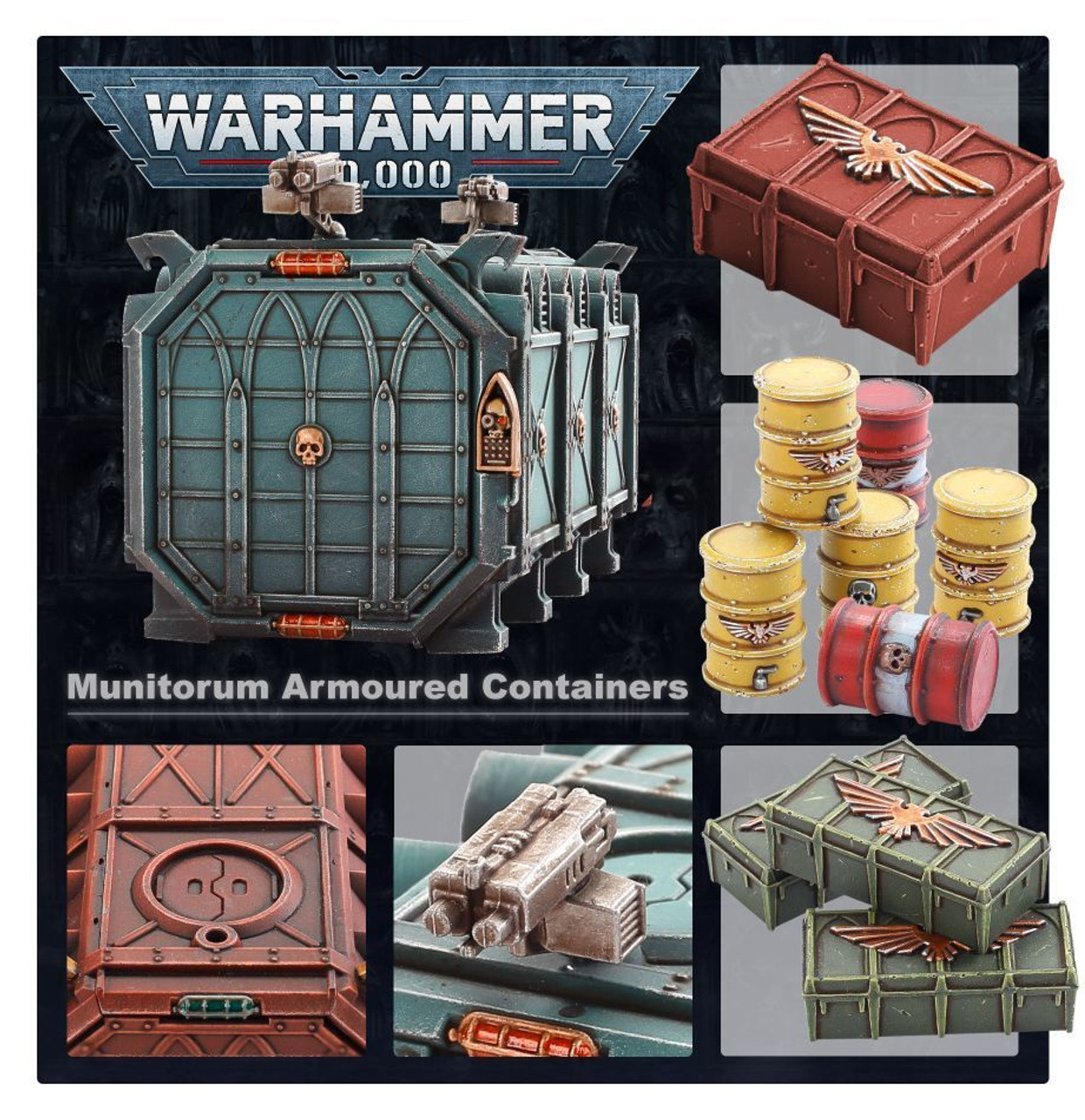 64-98 Battlezone: Manufactorum Munitorum Armoured Containers 64-98 Battlezone: Manufactorum Munitorum Armoured Containers