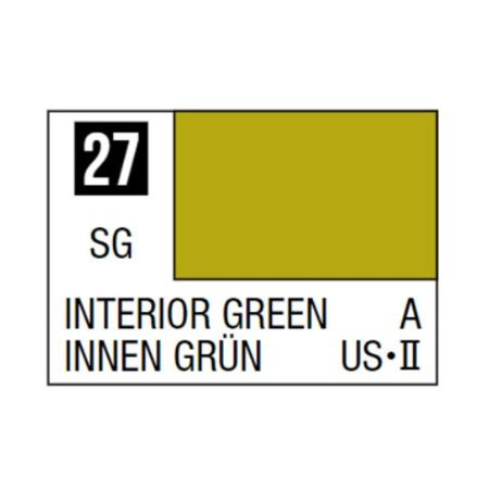 GNZC27 Mr. Color 27 - Interior Green (Semi-Gloss/Aircraft)