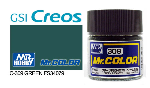 GNZC309 Semi Gloss Green FS34079 10ml , GSI Mr. Color