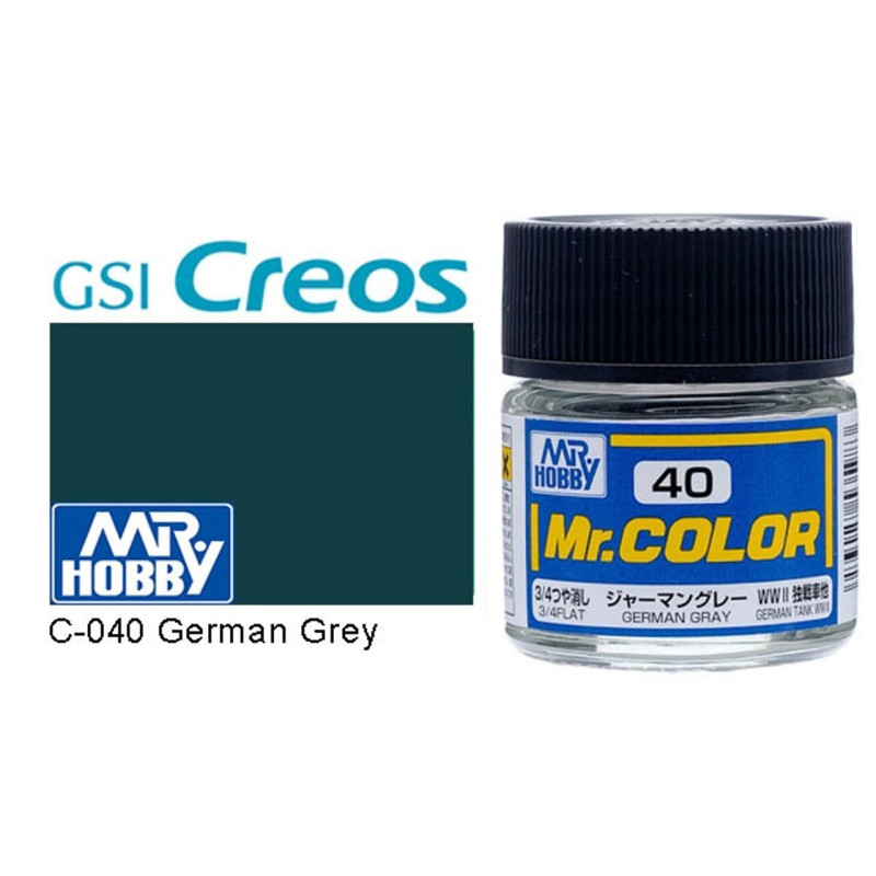 GNZC40 Flat German Gray 10ml , GSI Mr. Color