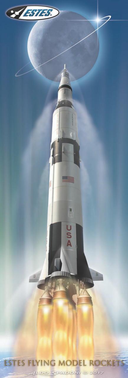 2160 Saturn V Model Rocket 1:200 Scale ARF with stand