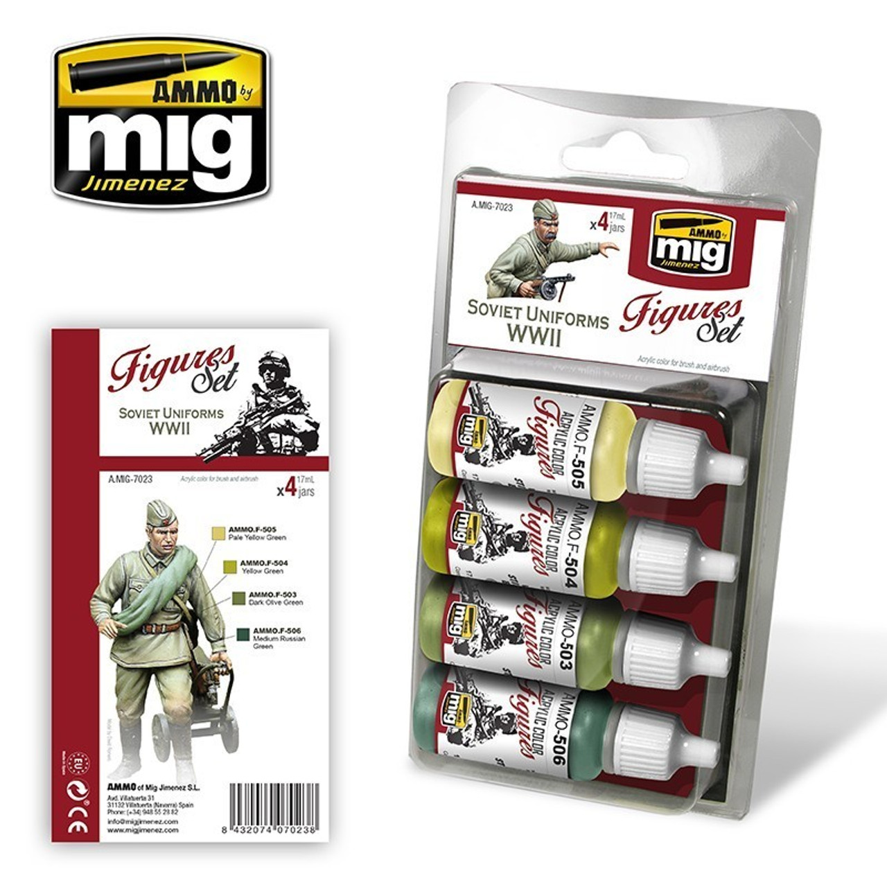AMM7023 AMMO by Mig Figures Set - Soviet Uniforms WW2