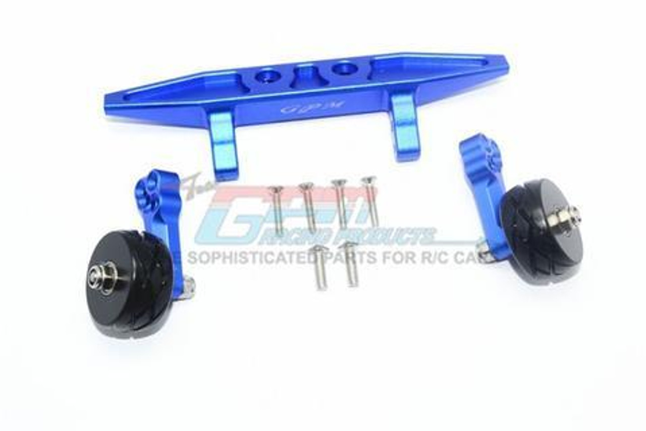 RUS4040R-B GPM Racing Traxxas Rustler 4X4 Blue Aluminum Adjustable Wheelie Bar