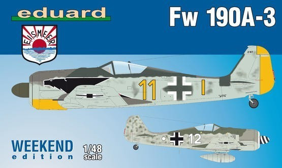 EDU84112 Focke-Wulf Fw-190A-3 28	Weekend edition kit of German WWII fighter aircraft Focke-Wulf Fw-190A-3 in 1:48